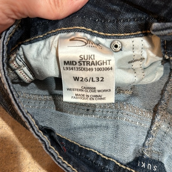 Women’s Mid straight fit silver jeans size 26 x 32 - Picture 4 of 6